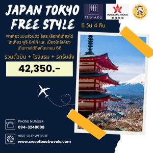 ทัวร์เที่ยวญี่ปุ่นโตเกียว-ฟูจิ 5 วัน 4 คืน